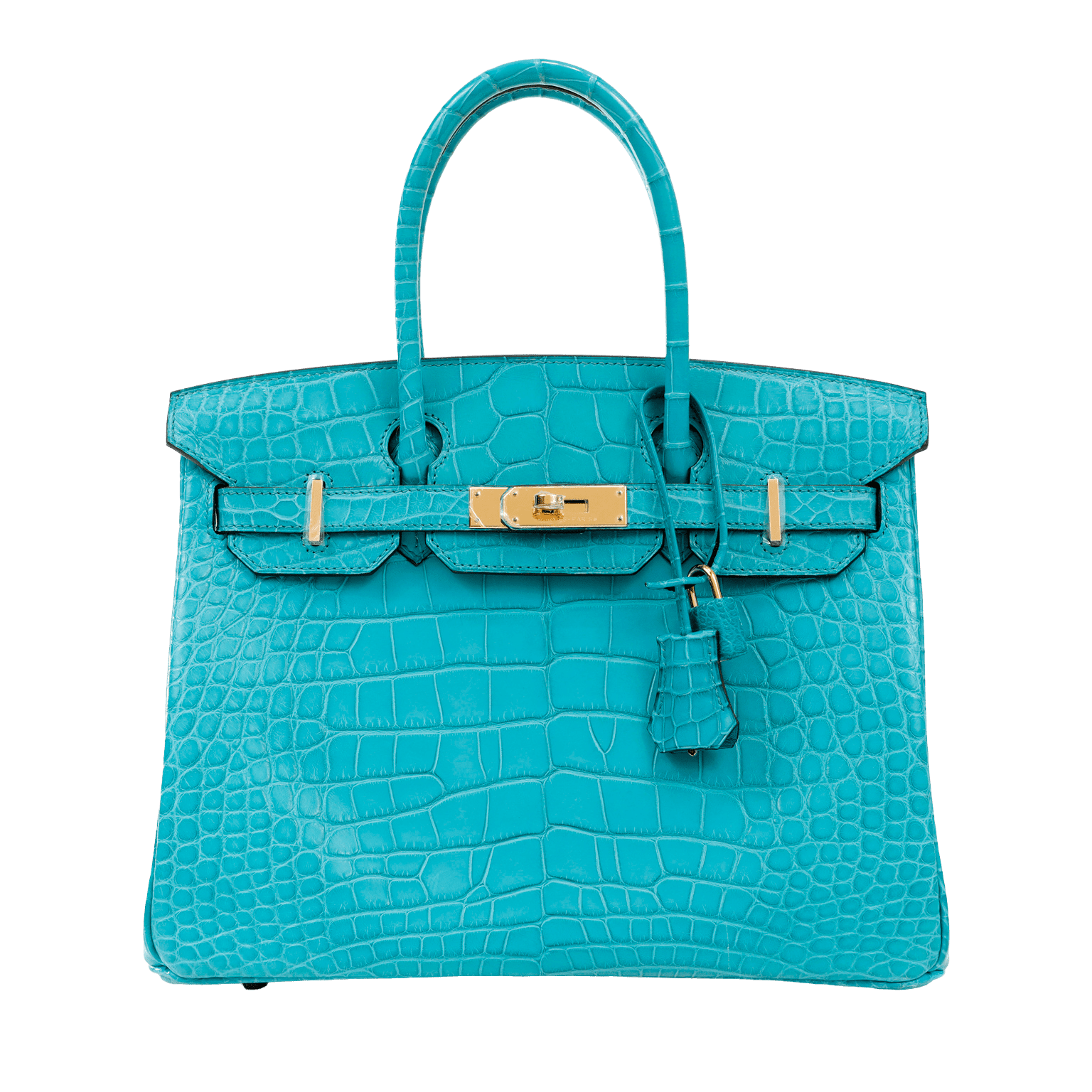 HERMÈS 30CM BLUE PEON CROCODILE BIRKIN W/ GOLD HARDWARE - Only Authentics