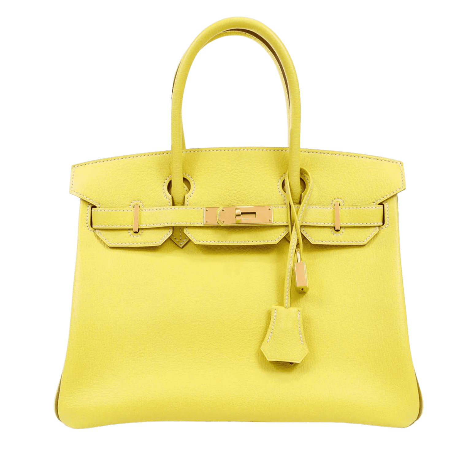 Hermes Birkin HAC anise green with gold hardware Chevre leather